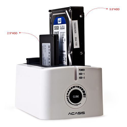 Box HDD Docking Acasis BA-12US: USB 3.0 / Dual Sata3