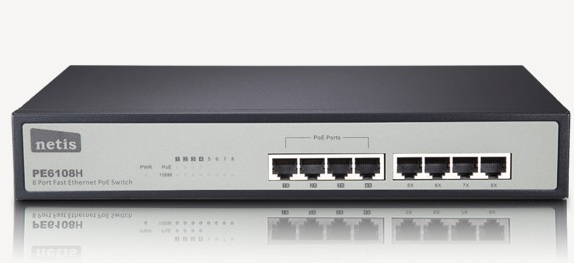 Switch PoE 8 Port PE6108H Fast Ethernet 