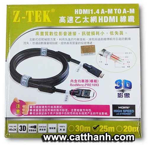 Cáp HDMI 25M mét Z-TEK ZE620