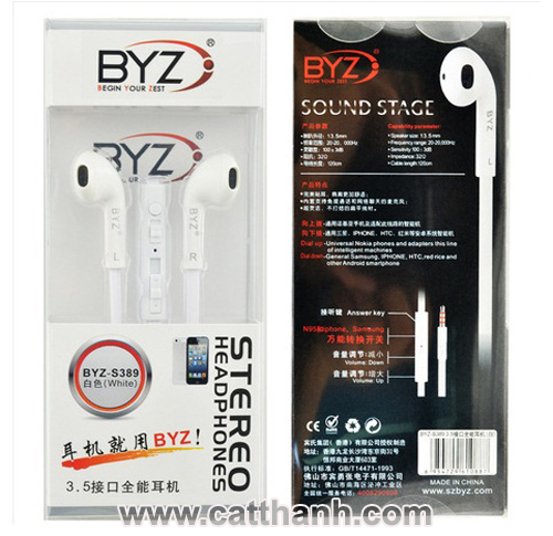Tai nghe nhét tai BYZ S389 chính hãng giá sỉ và lẻ rẻ nhất 0303